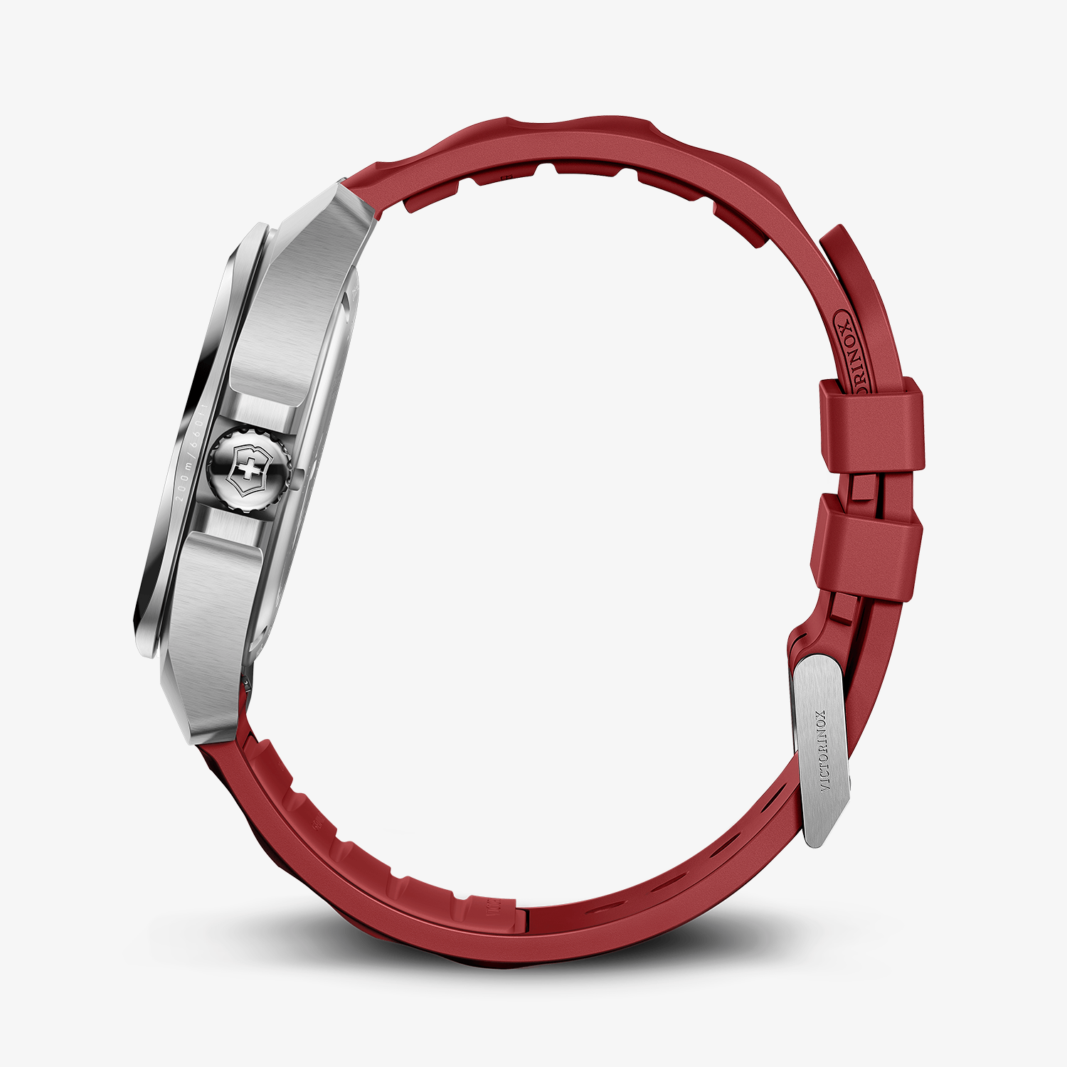 Relógio Victorinox Inox Masculino em Silicone Vermelho 242029