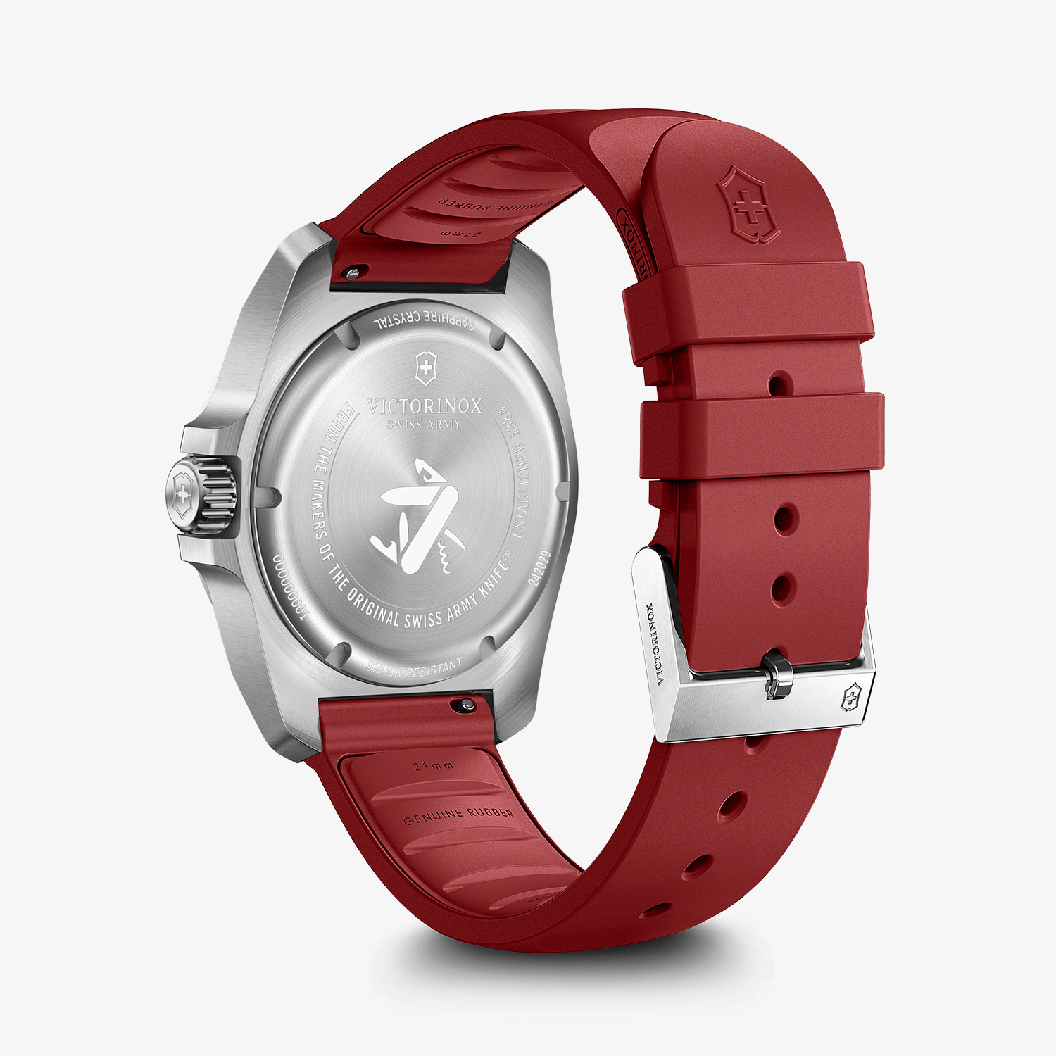 Relógio Victorinox Inox Masculino em Silicone Vermelho 242029
