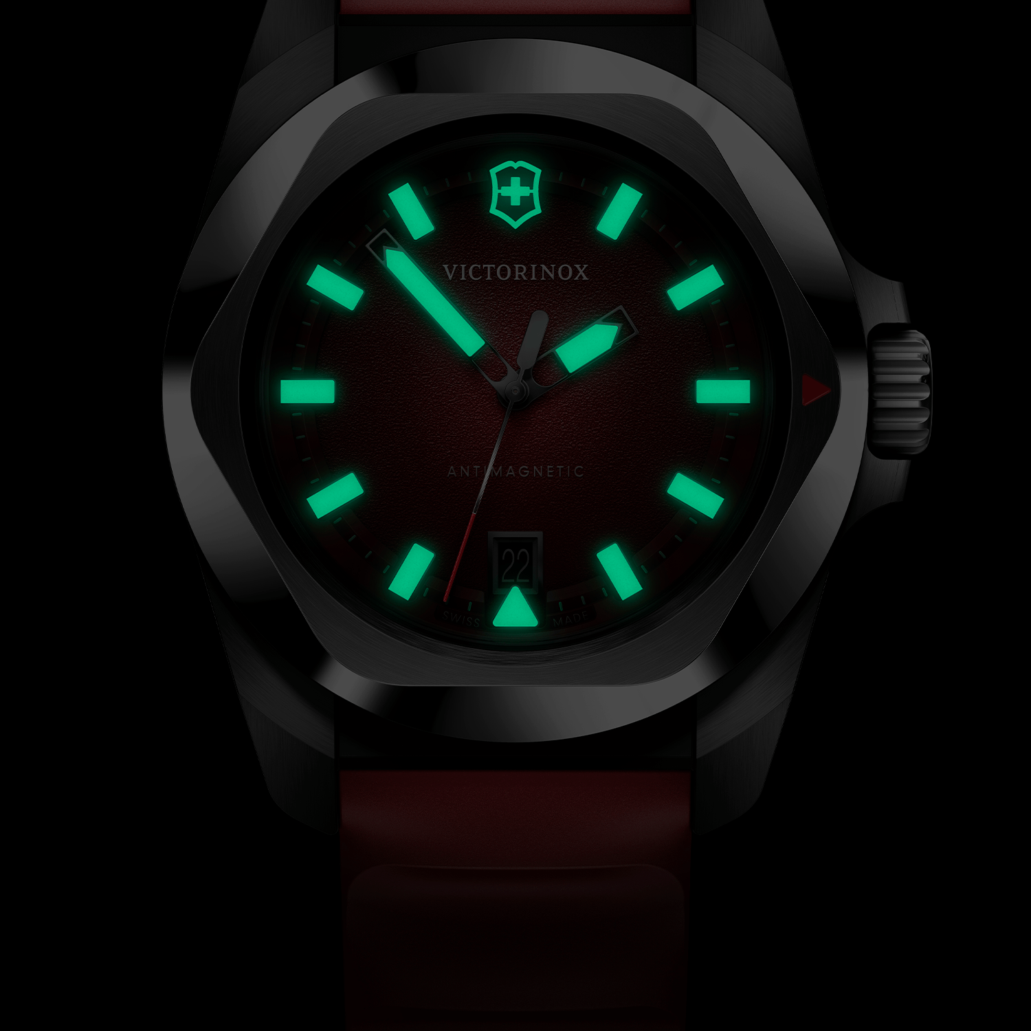 Relógio Victorinox Inox Masculino em Silicone Vermelho 242029