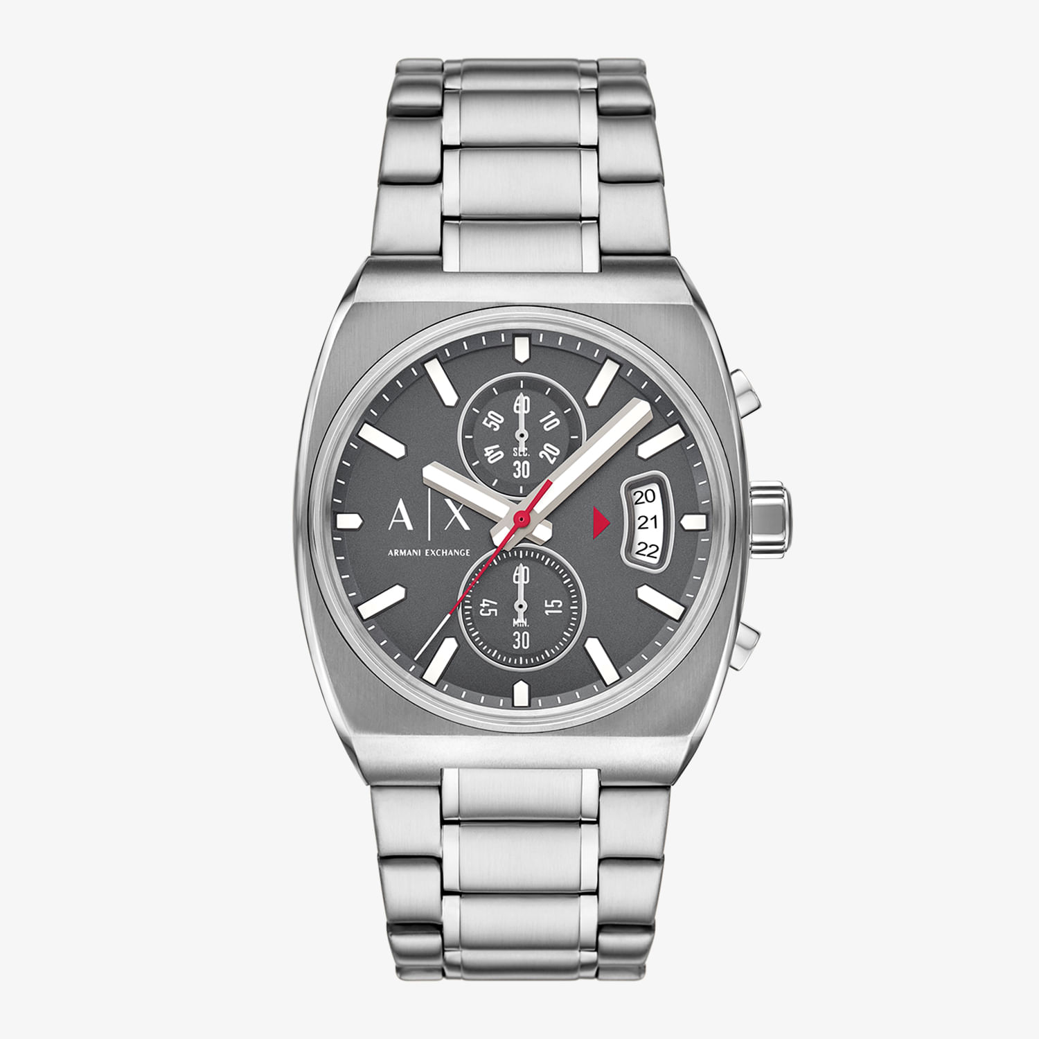 Relógio Armani Exchange Masculino cronógrafo em Aço Prateado